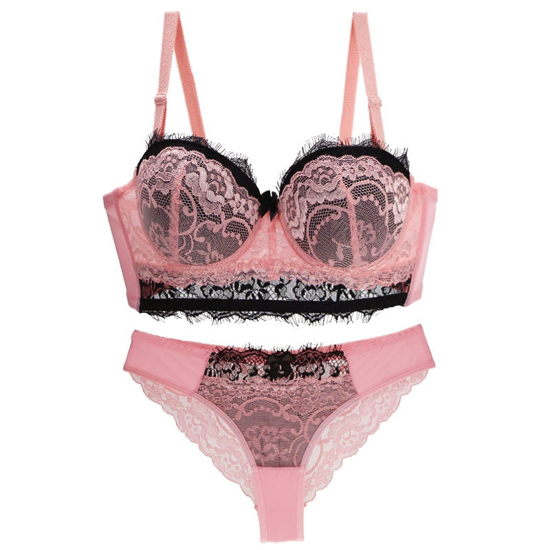 Koronkowy komplet bielizny PUSH UP Plus SizeGrus-lorana.pl