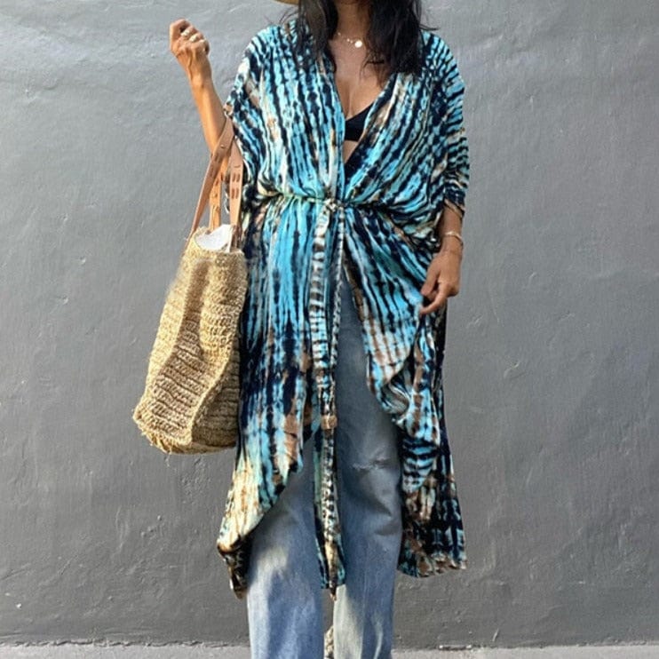 Długie kimono plażoweTriangulum Australe-lorana.pl