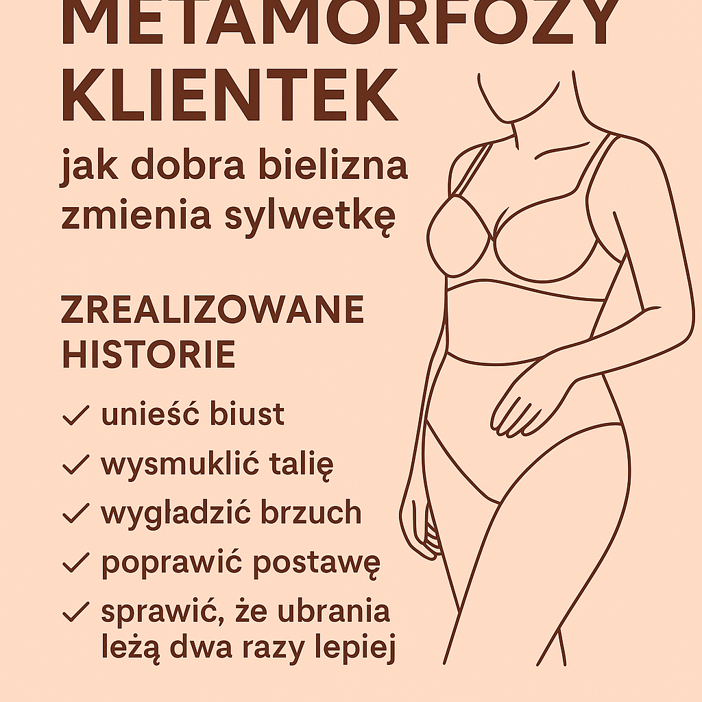 Metamorfozy klientek - jak dobra bielizna zmienia sylwetkę (zrealizowane historie)