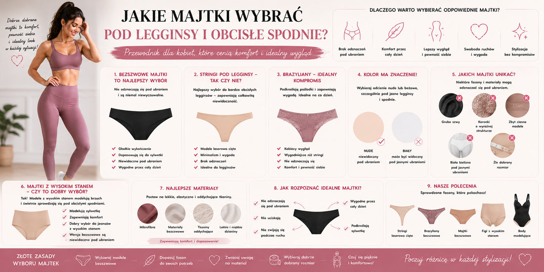 Jakie majtki wybrać pod legginsy i obcisłe spodnie? Przewodnik dla kobiet, które cenią komfort