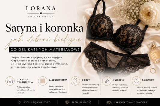 Satyna i koronka – jak dobrać bieliznę do delikatnych materiałów?