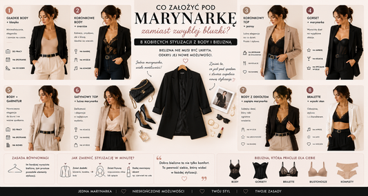 Co założyć pod marynarkę zamiast zwykłej bluzki? 8 kobiecych stylizacji z body i bielizną