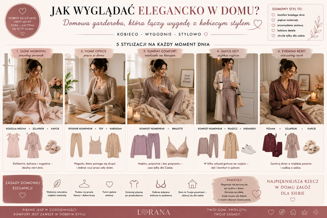 Jak wyglądać elegancko w domu? Domowa garderoba, która łączy wygodę z kobiecym stylem