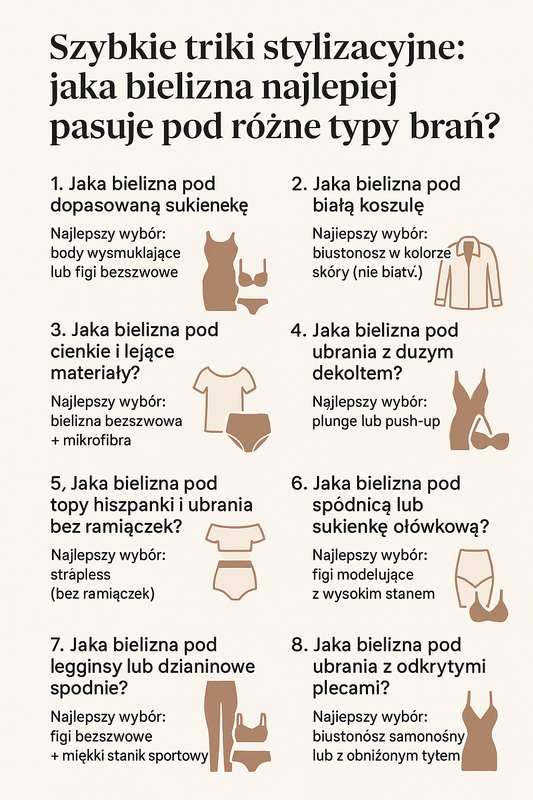 Szybkie triki stylizacyjne: jaka bielizna najlepiej pasuje pod różne typy ubrań?