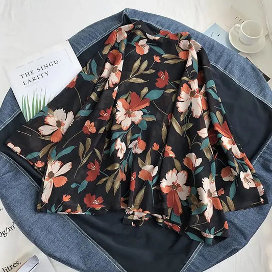 Luźne kimono w kwiaty Puppis-lorana.pl