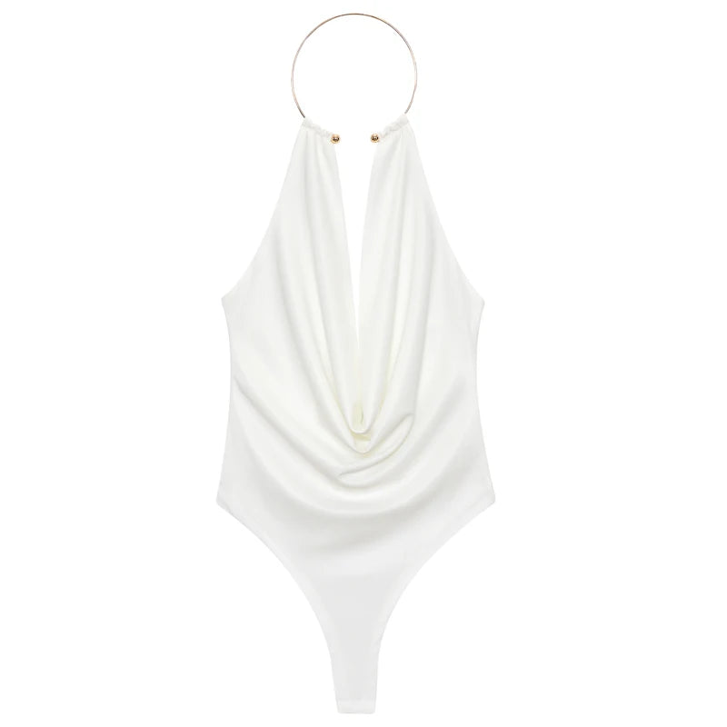 Eleganckie body z dekoltem typu halter Chamaeleon
