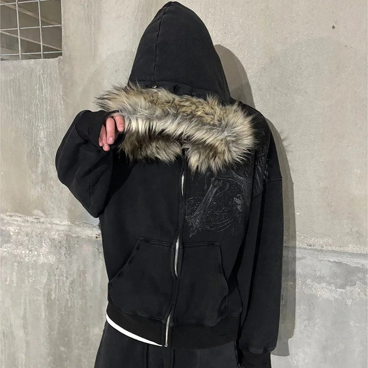 Bluza z kapturem stylizowana na lata 2000 Lepus