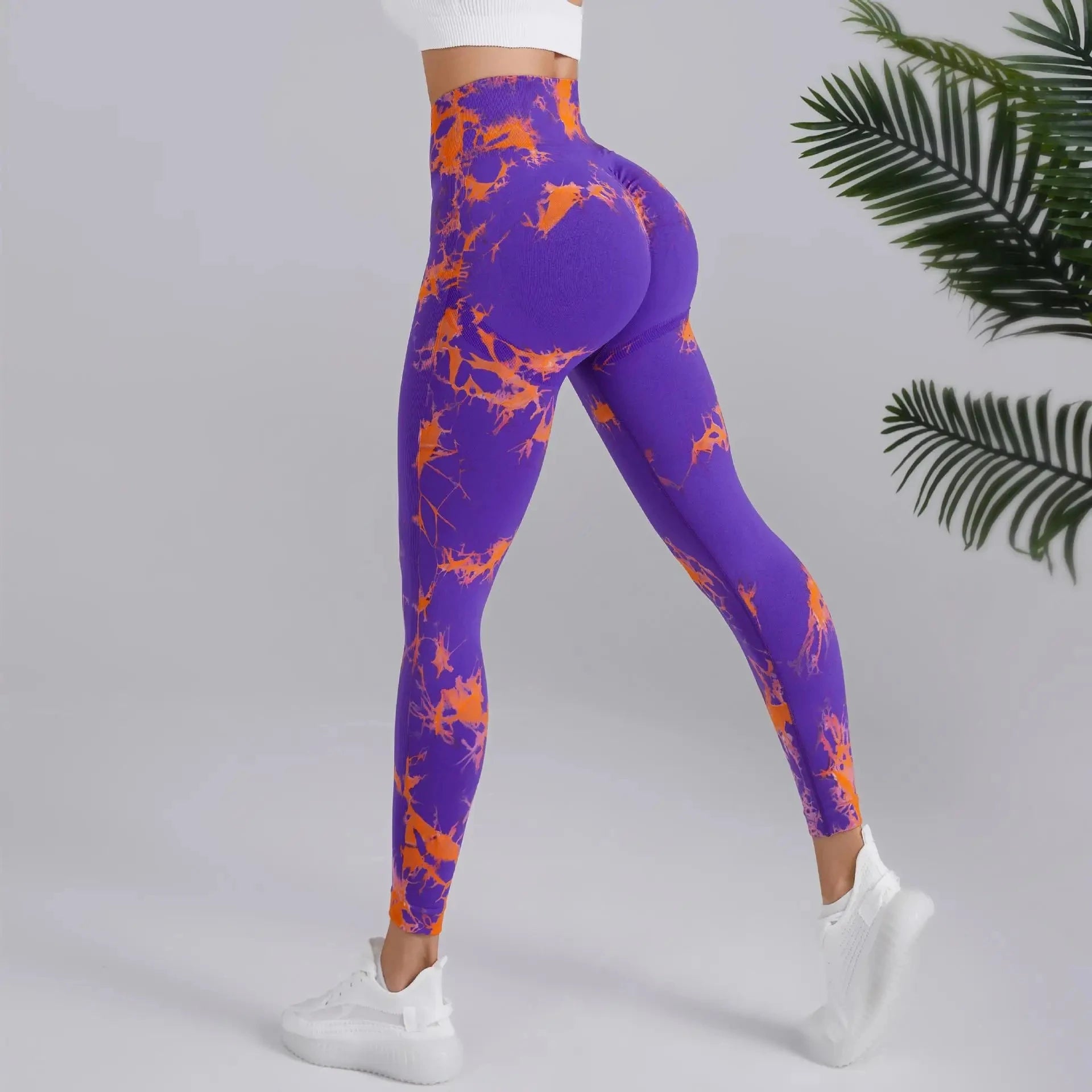 Legginsy z efektem Tie Dye i PushUP Columba-Lorana.pl 