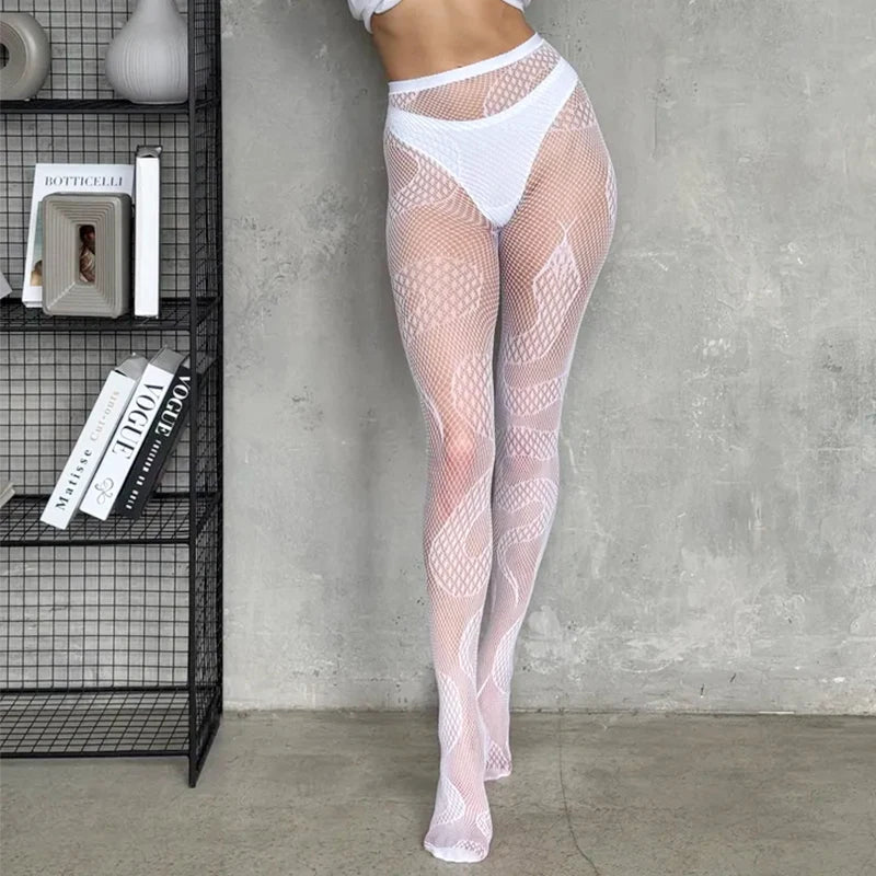 Rajstopy z motywem węża Lacerta-lorana.pl