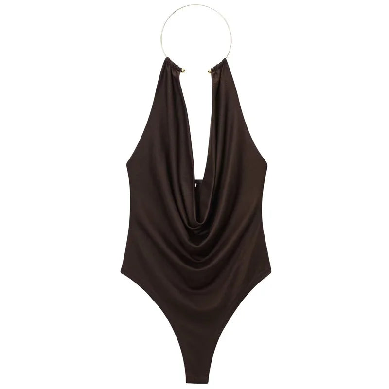 Eleganckie body z dekoltem typu halter Chamaeleon