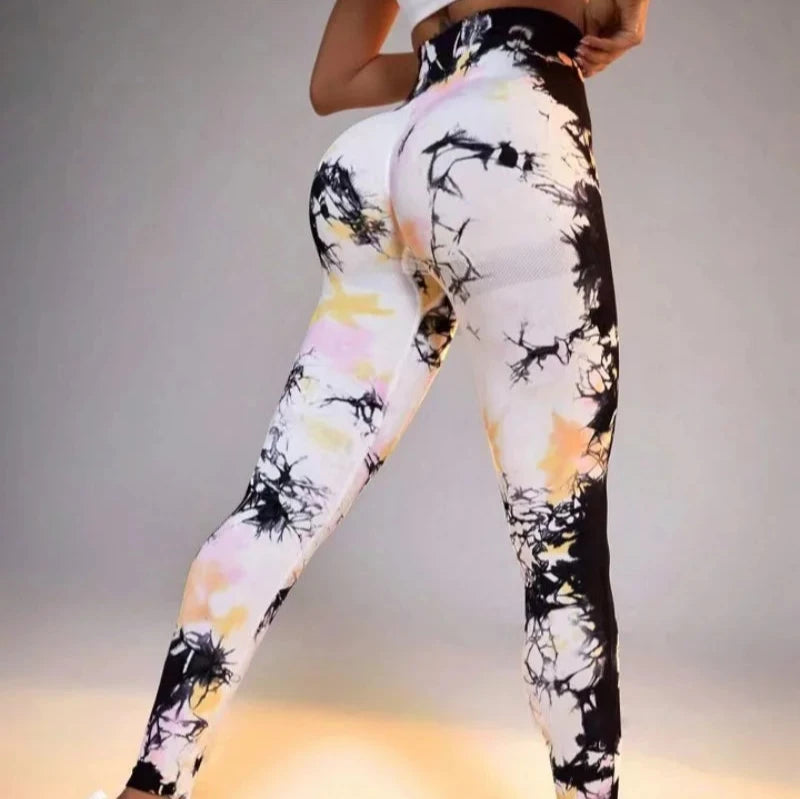 Legginsy z efektem Tie Dye i PushUP Grus-Lorana.pl