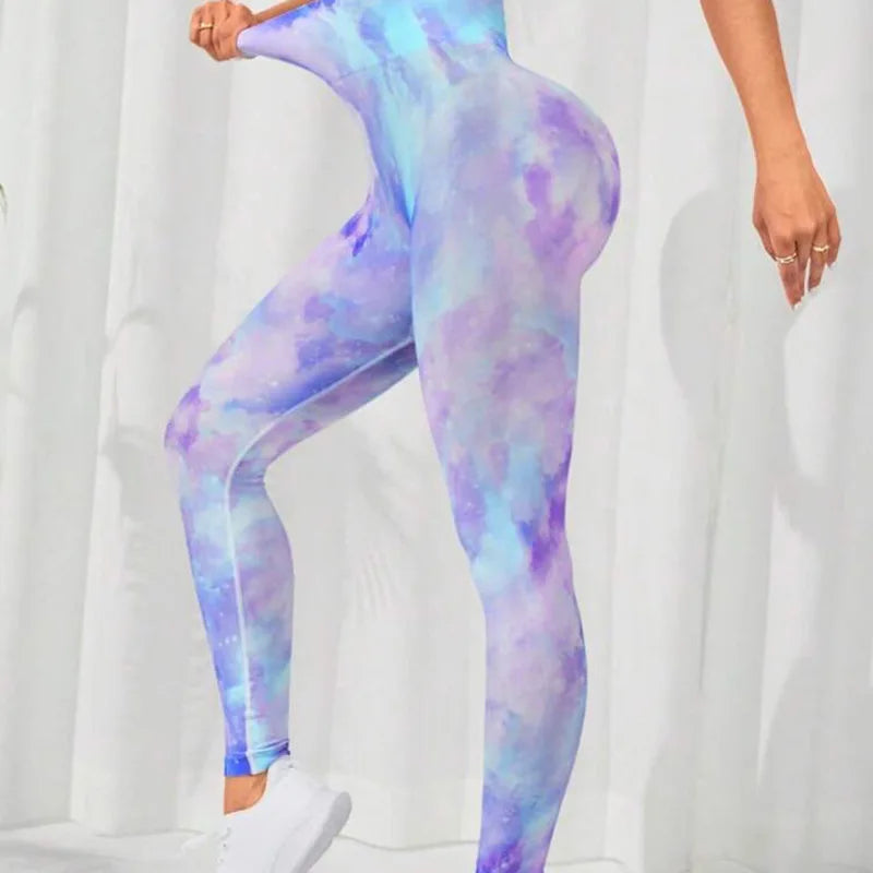 Legginsy z efektem Tie Dye i PushUP Cetus-Lorana.pl 