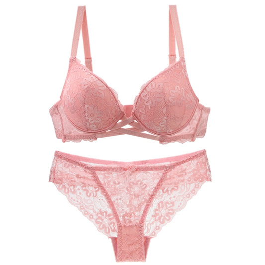 Koronkowy komplet bielizny PUSH UP Plus SizeHorologium-lorana.pl